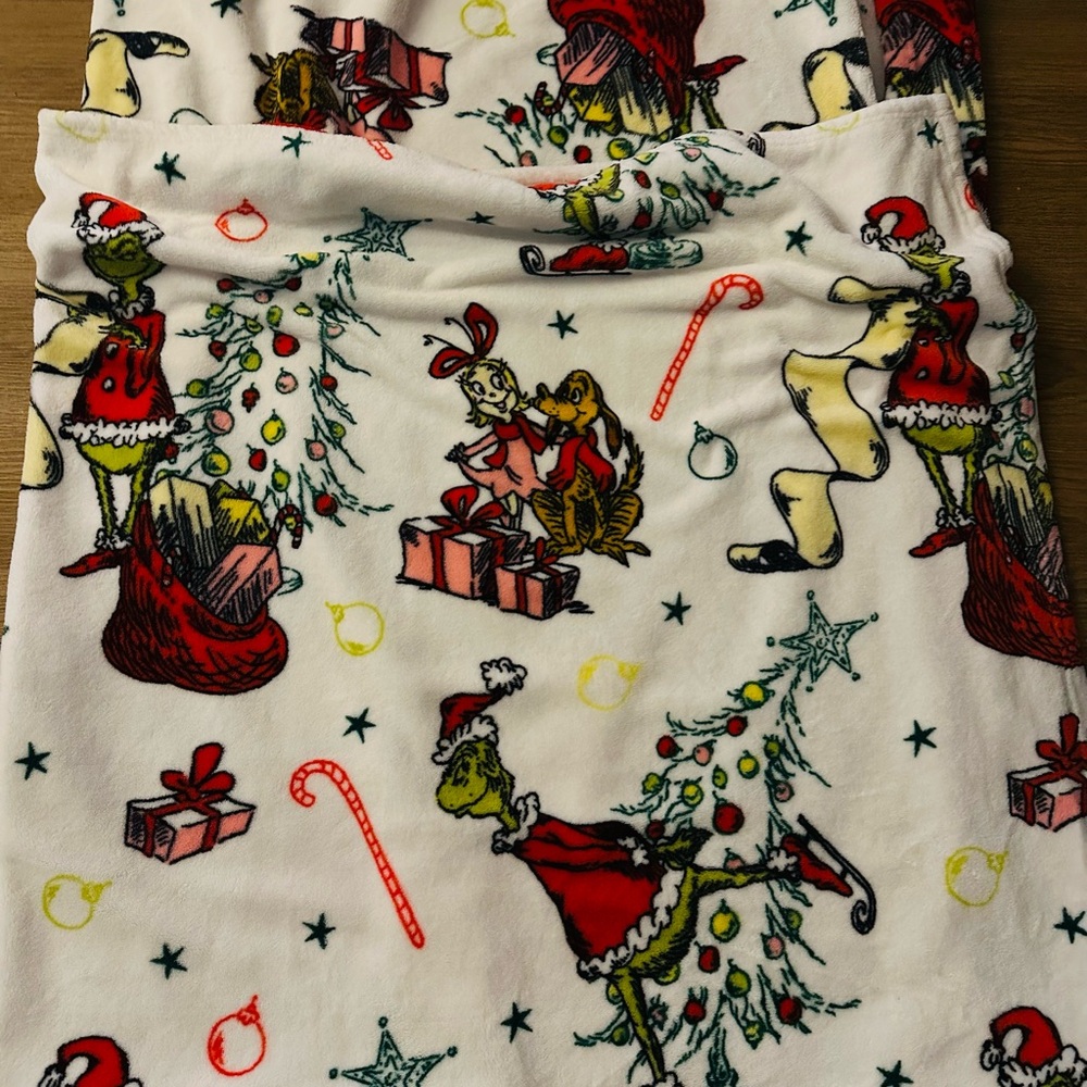 Festive Large Grinch Christmas Blanket